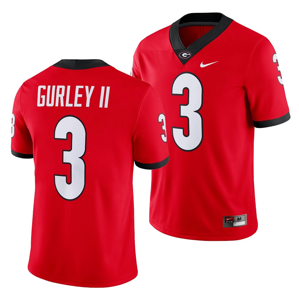 Georgia Bulldogs Todd Gurley II Game Red College Jersey