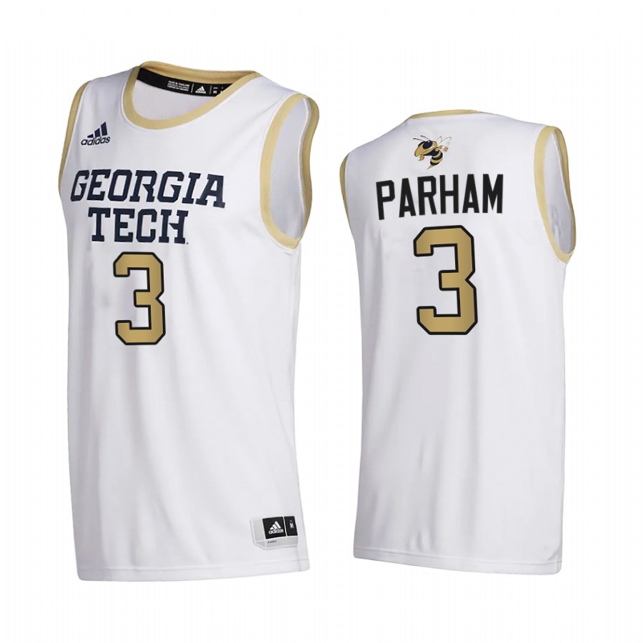 Georgia Tech Yellow Jackets Bubba Parham White College 2020-21 Jersey