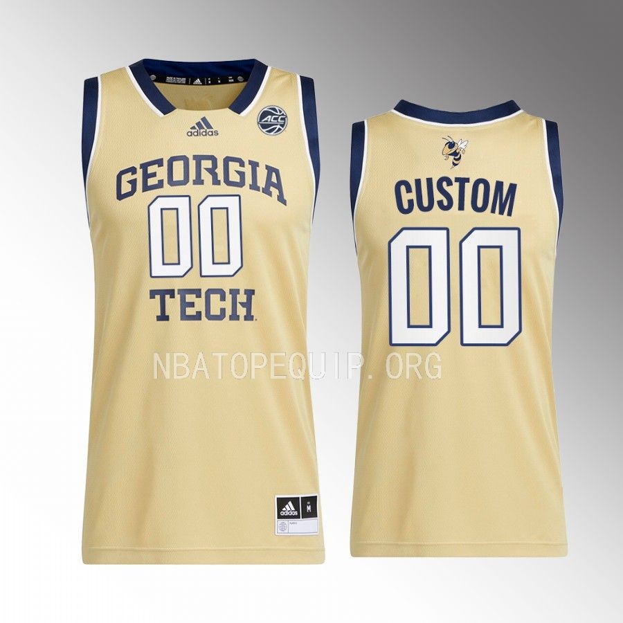 Georgia Tech Yellow Jackets Custom Jersey 2022-23 Away Gold Swingman Uniform