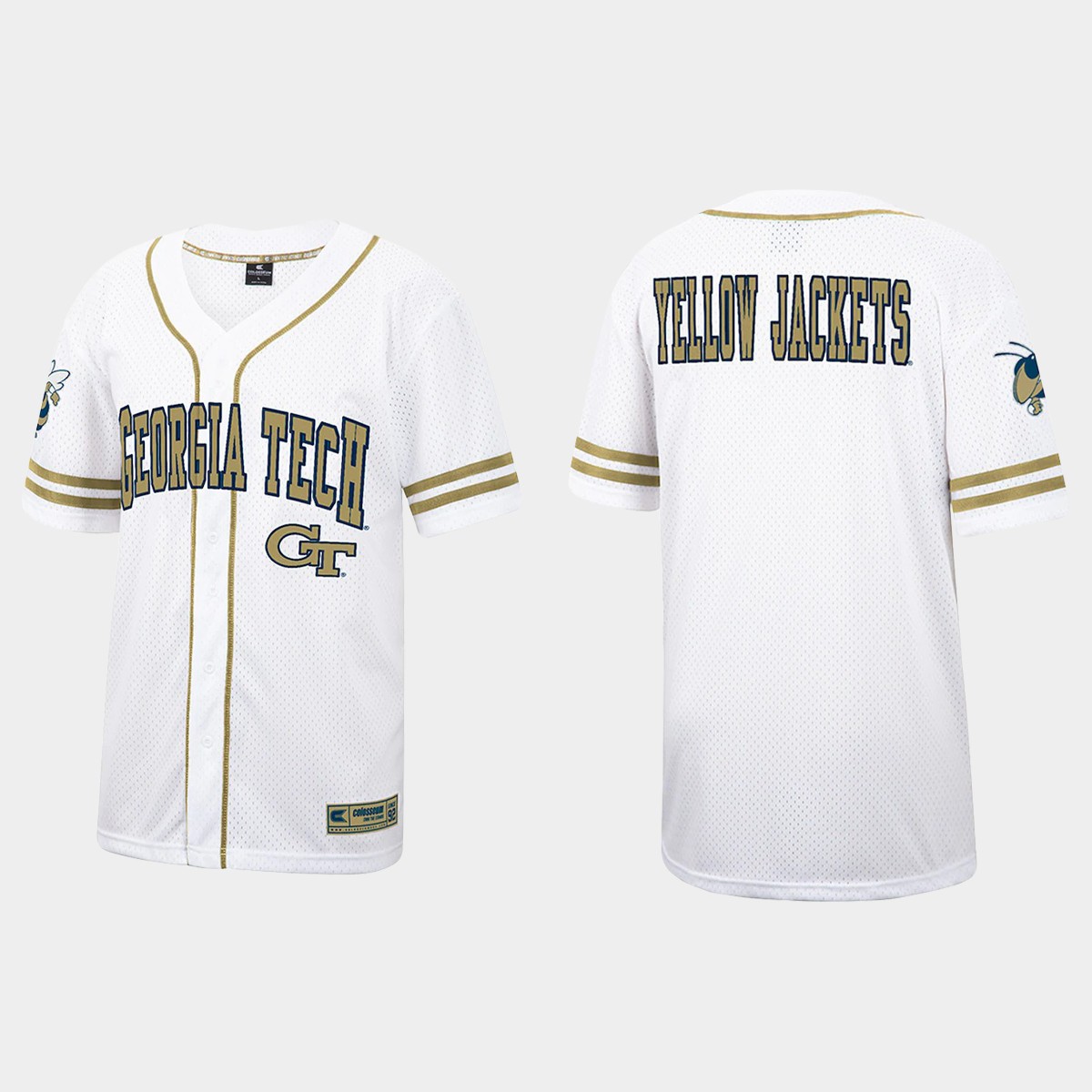 Georgia Tech Yellow Jackets Free Spirited Jersey - White Gold