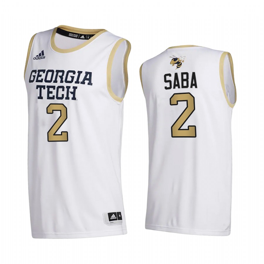 Georgia Tech Yellow Jackets Gigiberia Saba White College 2020-21 Jersey
