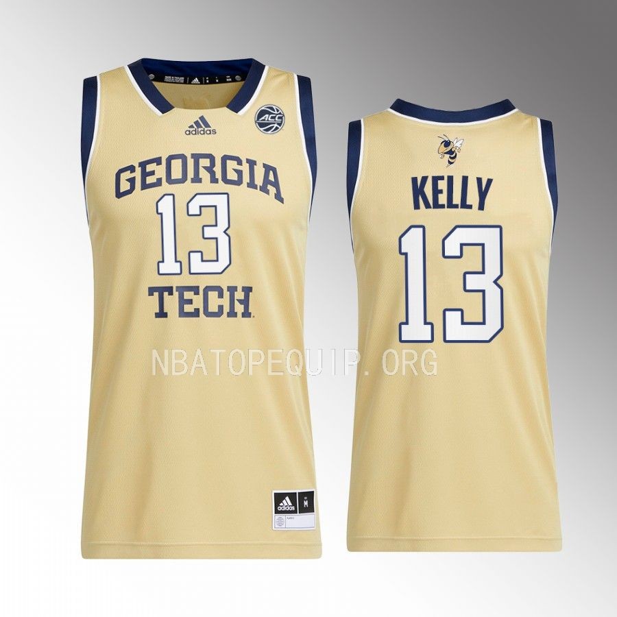 Georgia Tech Yellow Jackets Miles Kelly Jersey 2022-23 Away Gold Swingman Uniform