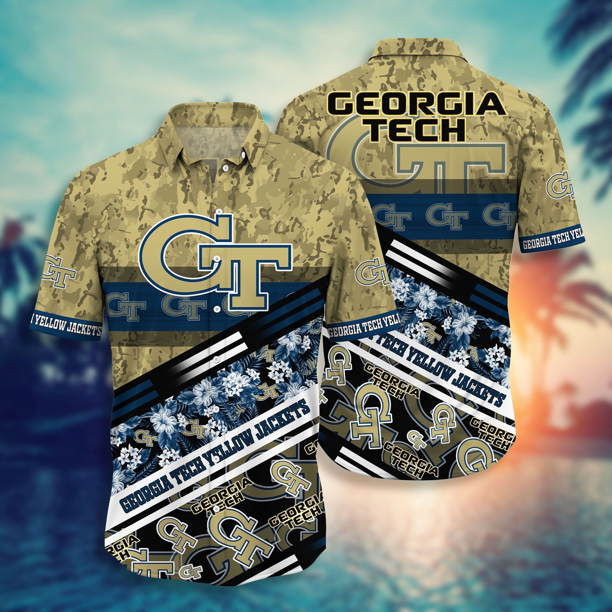 Georgia Tech Yellow Jackets NCAA -Hawaii Shirt Style Hot Trending Summer-Hawaiian