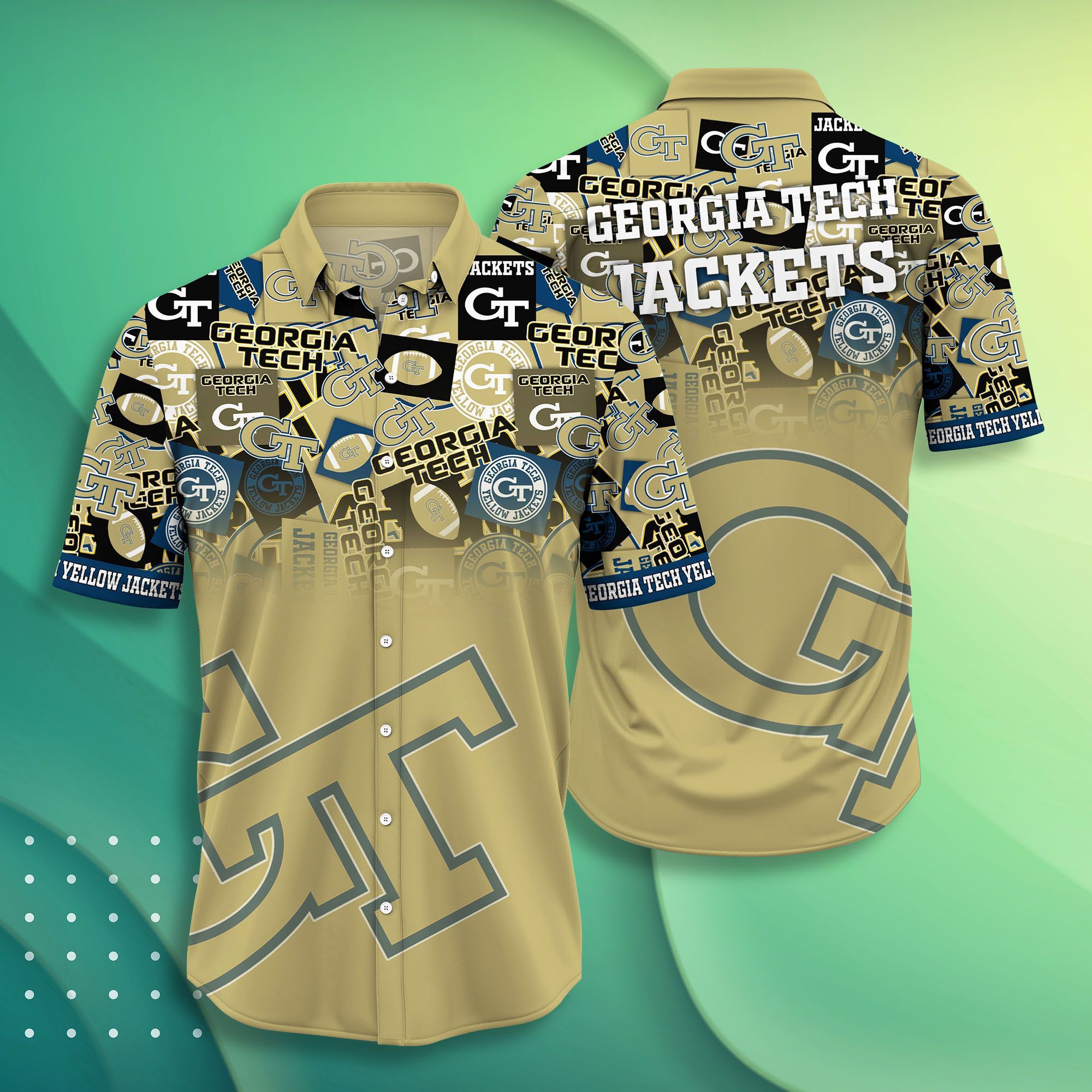 Georgia Tech Yellow Jackets NCAA -Hawaii Shirt Style Hot Trending Summer-Hawaiian NACC
