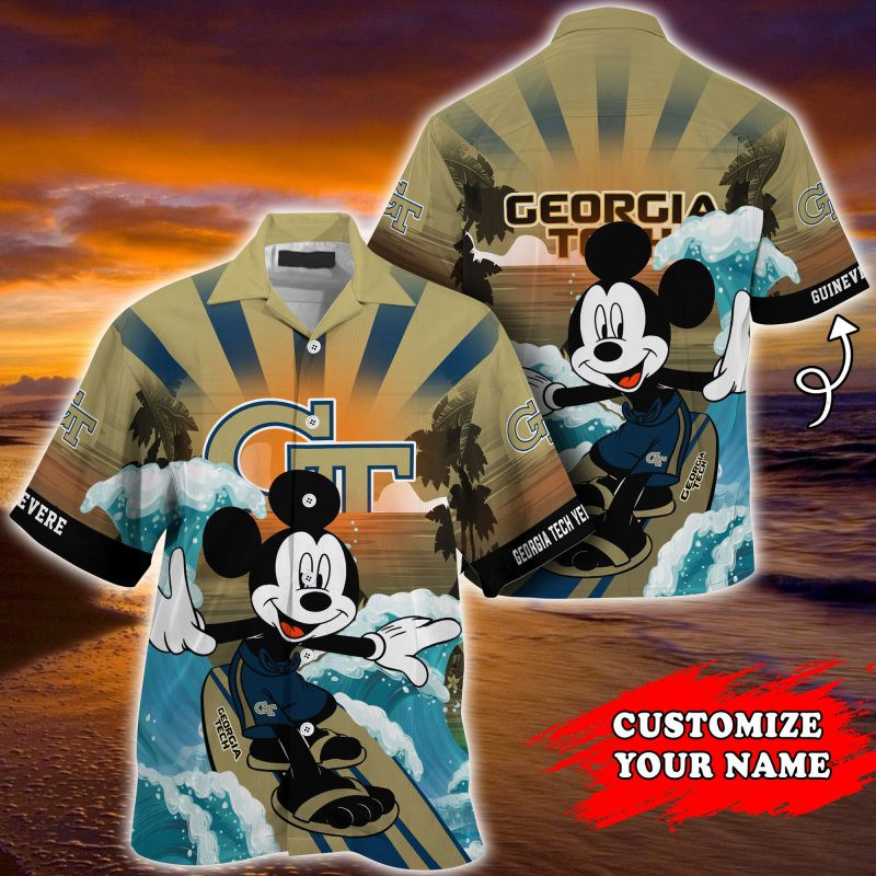 Georgia Tech Yellow Jackets NCAA Summer Customized Hawaiian Shirt