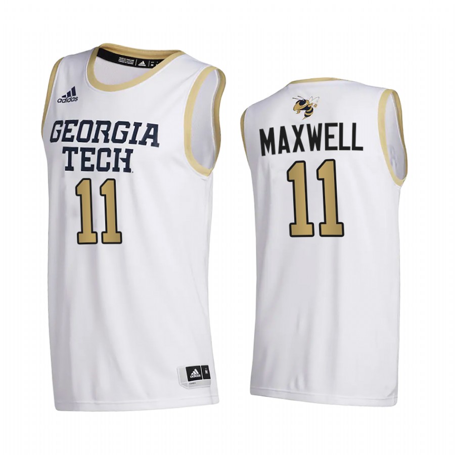 Georgia Tech Yellow Jackets Tristan Maxwell White College 2020-21 Jersey
