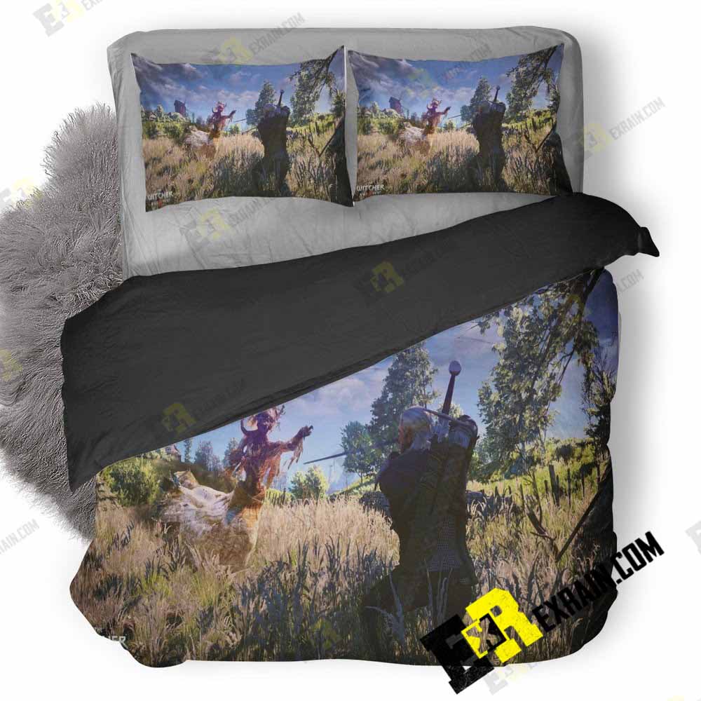 Geralt Of Rivia Character Image 3D Customized Duvet Cover Bedding Set
