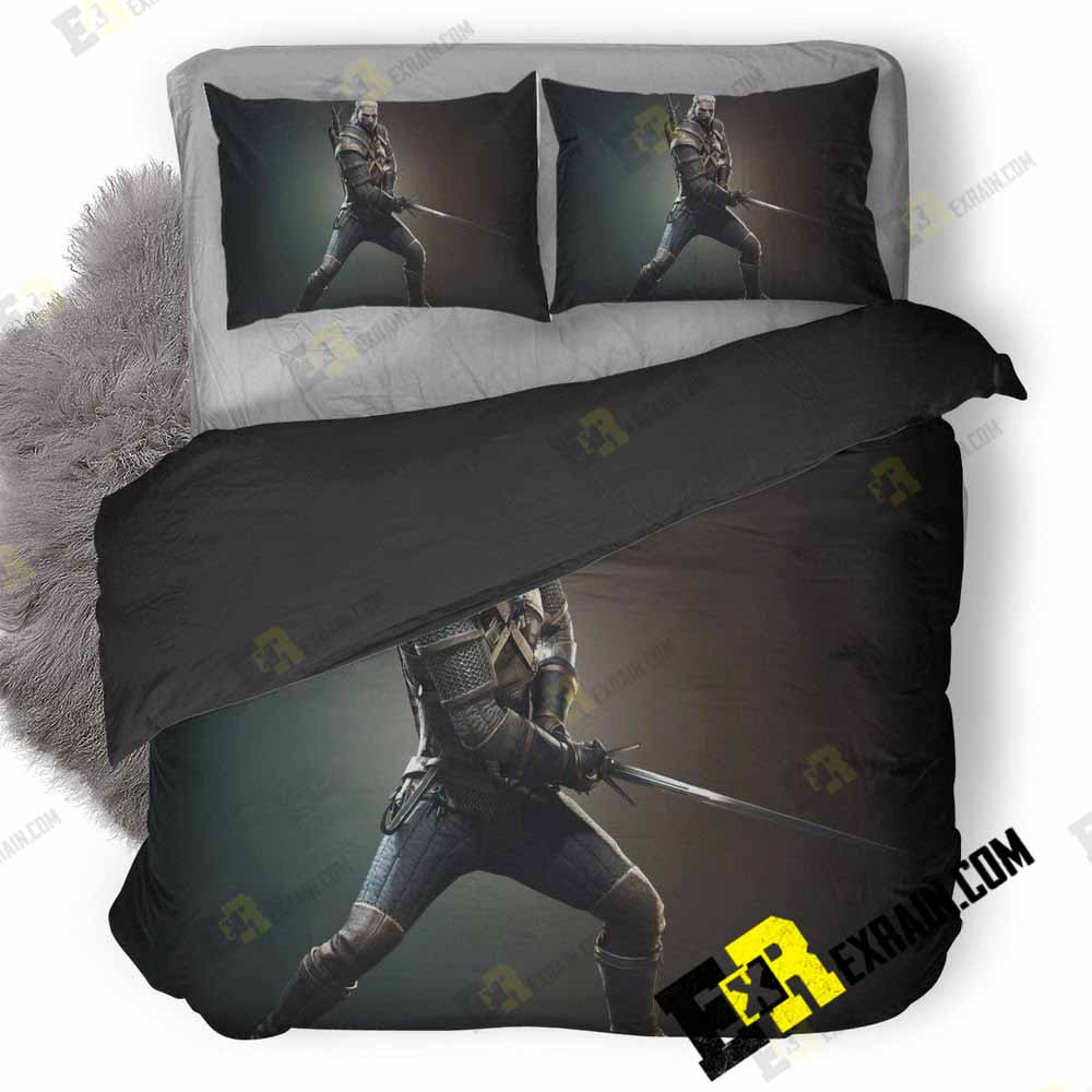 Geralt Of Rivia The Witcher Wild Hunt 9X 3D Customized Duvet Cover Bedding Set