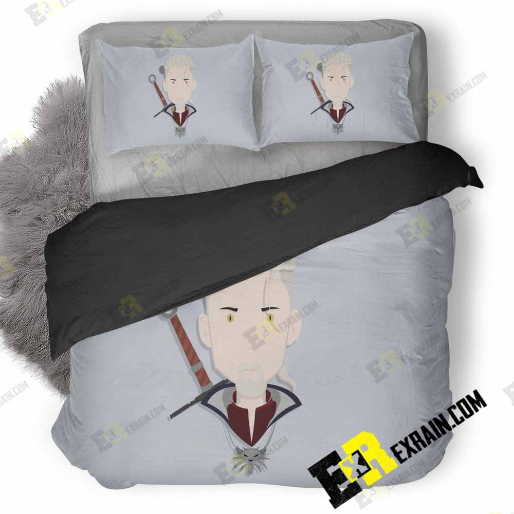 Geralt Of Rivia Witcher Minimalism Re 3D Customized Duvet Cover Bedding Set