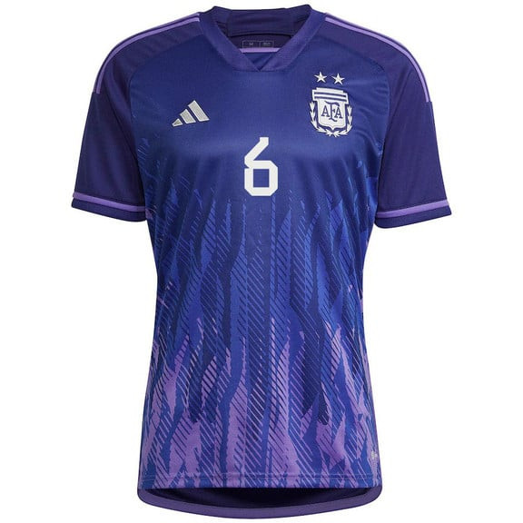 Germán Pezzella 6 Argentina 2022-23 Women Away Soccer Jersey National Team Germán Pezzella 6 Argentina 2022-23 Women Away Soccer Jersey National Team