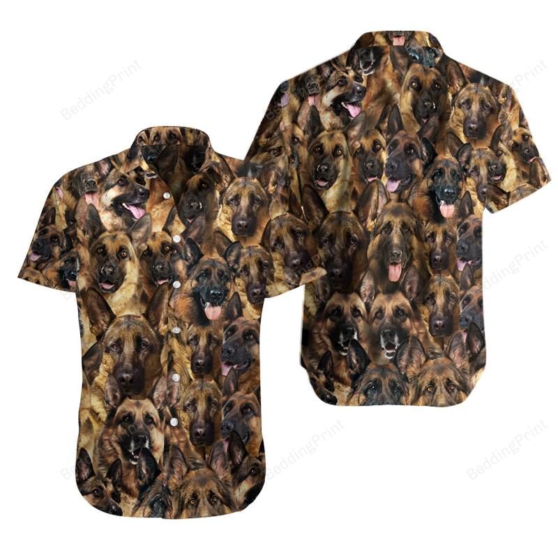 German Shepherd Hawaiian Shirt Summer
