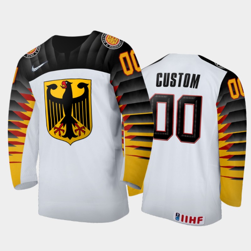 Germany Custom #00 2020 IIHF World Junior Ice White Home Jersey