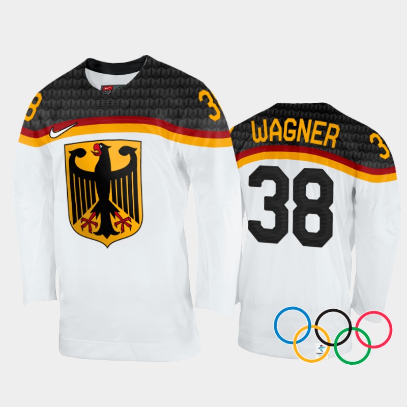 Germany Fabio Wagner 2022 Winter Olympics White #38 Jersey Home