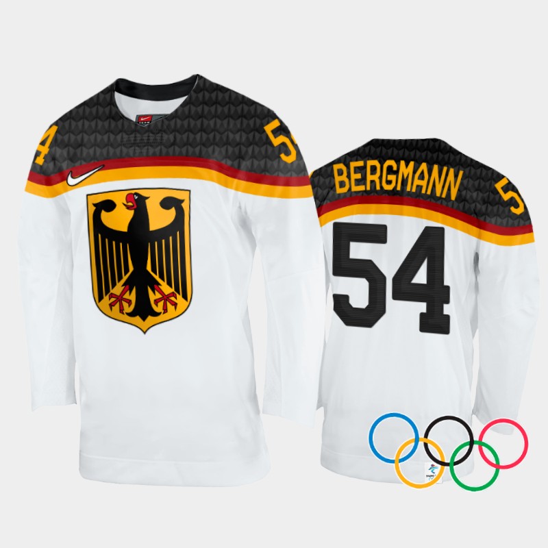 Germany Lean Bergmann 2022 Winter Olympics White #54 Jersey Home