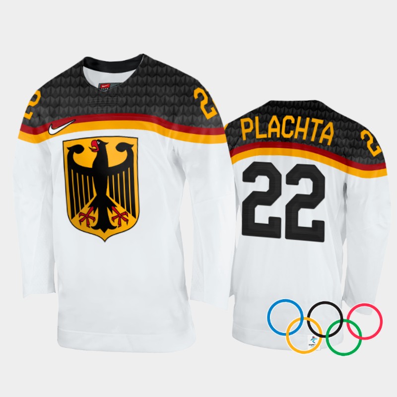 Germany Matthias Plachta 2022 Winter Olympics White #22 Jersey Home