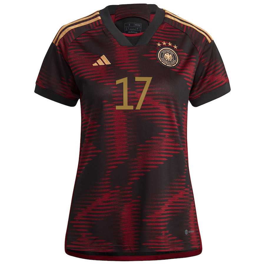 Germany National Team 2022-23 Benjamin Henrichs 17 Qatar World Cup Away Women Soccer Jersey – Maroon