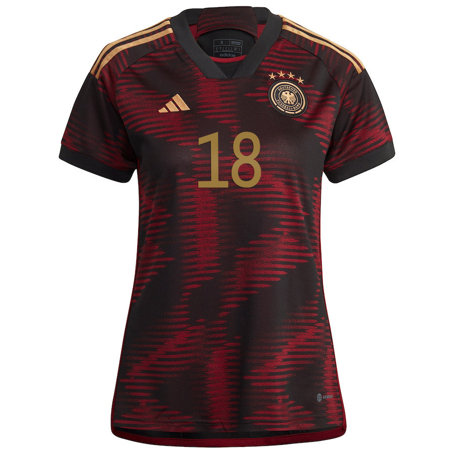 Germany National Team 2022-23 Jonas Hofmann 18 Qatar World Cup Away Women Soccer Jersey – Maroon
