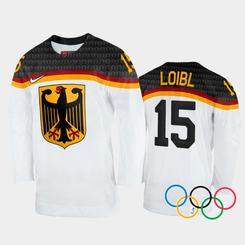 Germany Stefan Loibl 2022 Winter Olympics White #15 Jersey Home