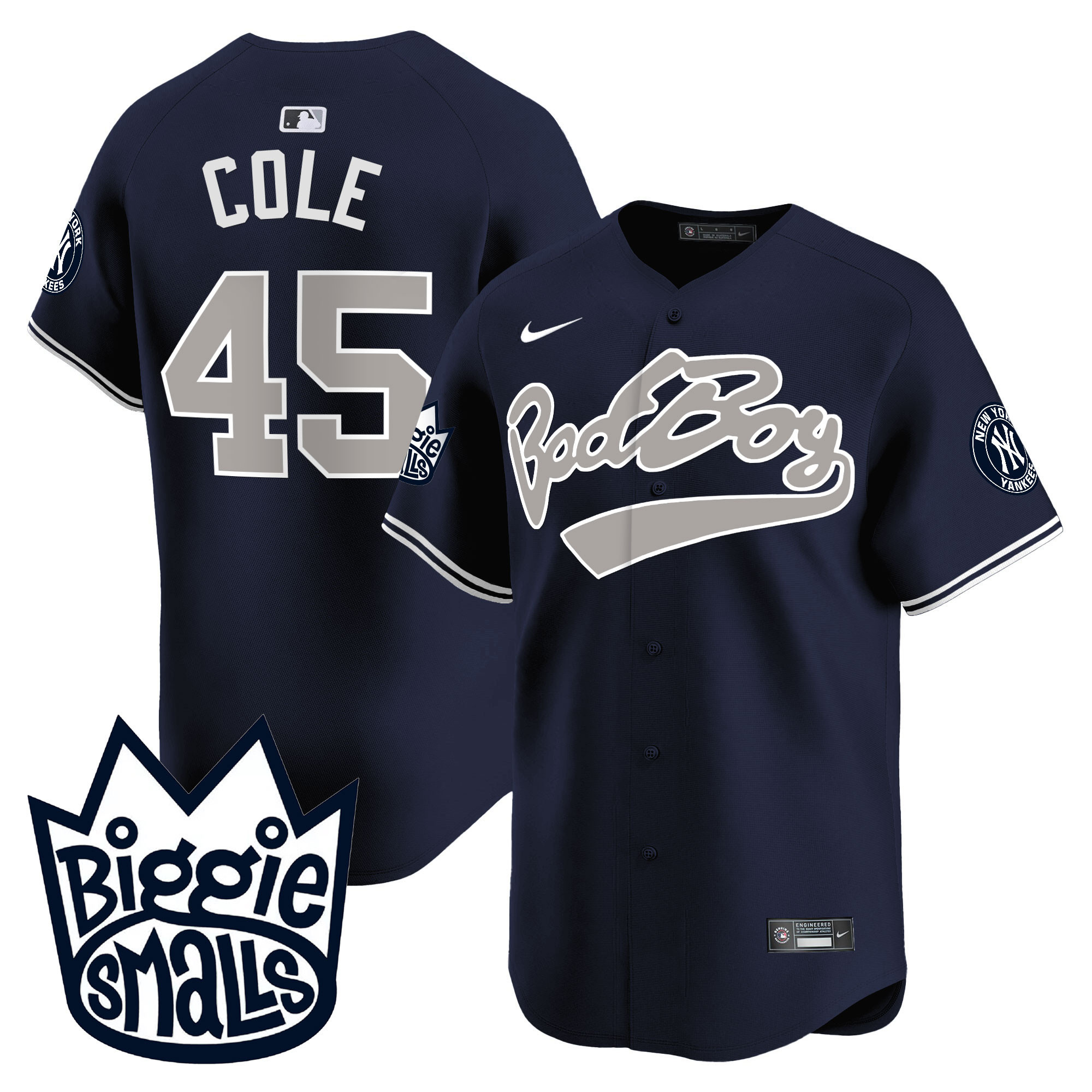 Gerrit Cole Men's New York Yankees Biggie Smalls Vapor Premier Limited Alternate Jersey - All Stitched
