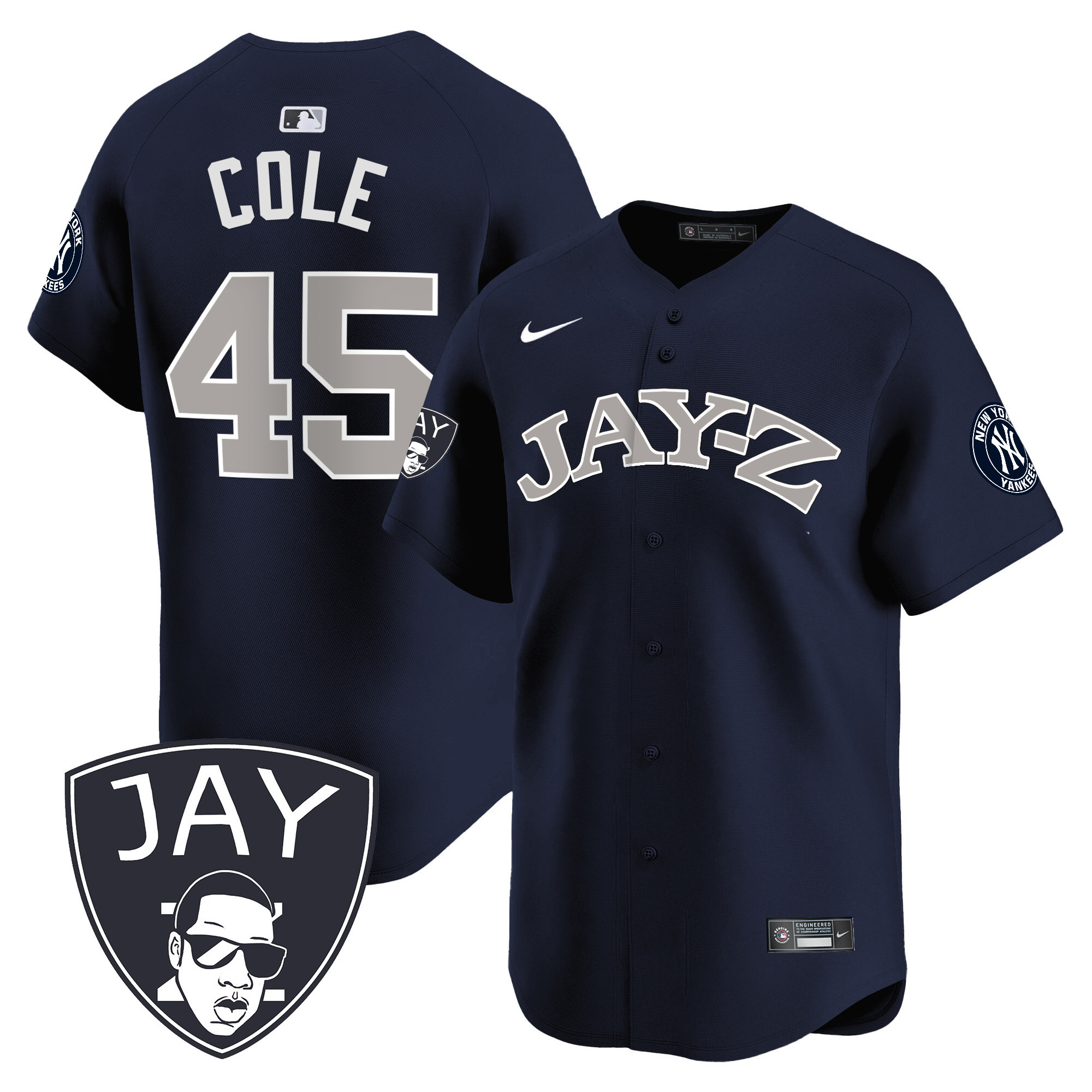Gerrit Cole Men's New York Yankees Jay-Z Vapor Premier Limited Alternate Jersey - All Stitched