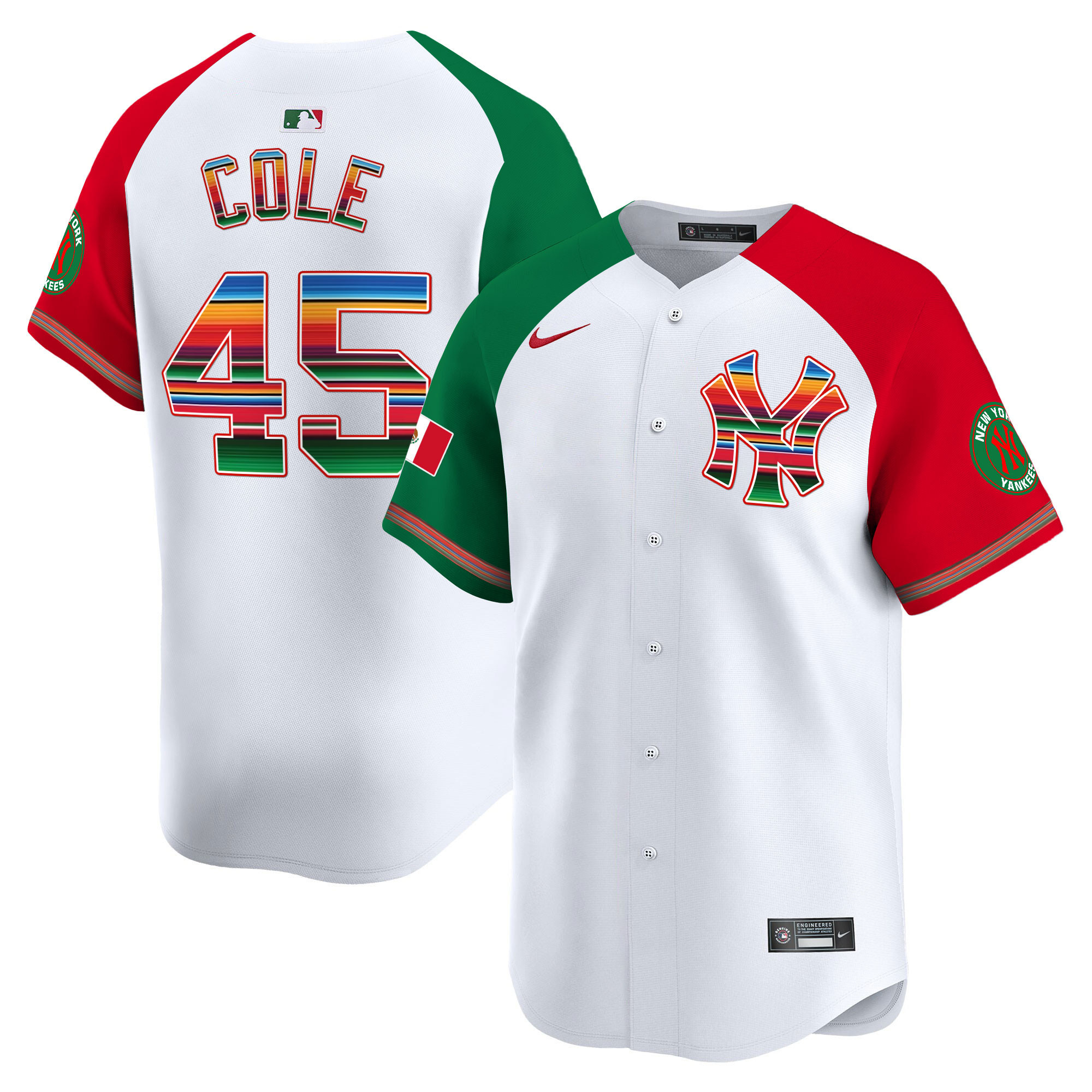 Gerrit Cole Men's New York Yankees Mexico Vapor Premier Limited Alternate Jersey - All Stitched