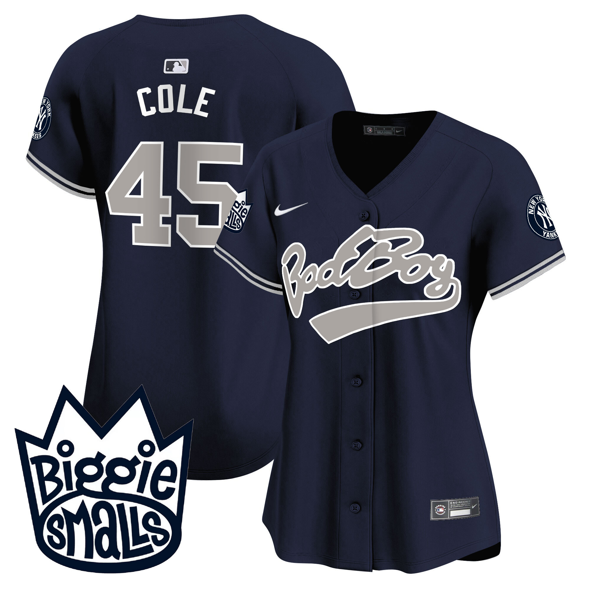 Gerrit Cole Women's New York Yankees Biggie Smalls Vapor Premier Limited Alternate Jersey - All Stitched