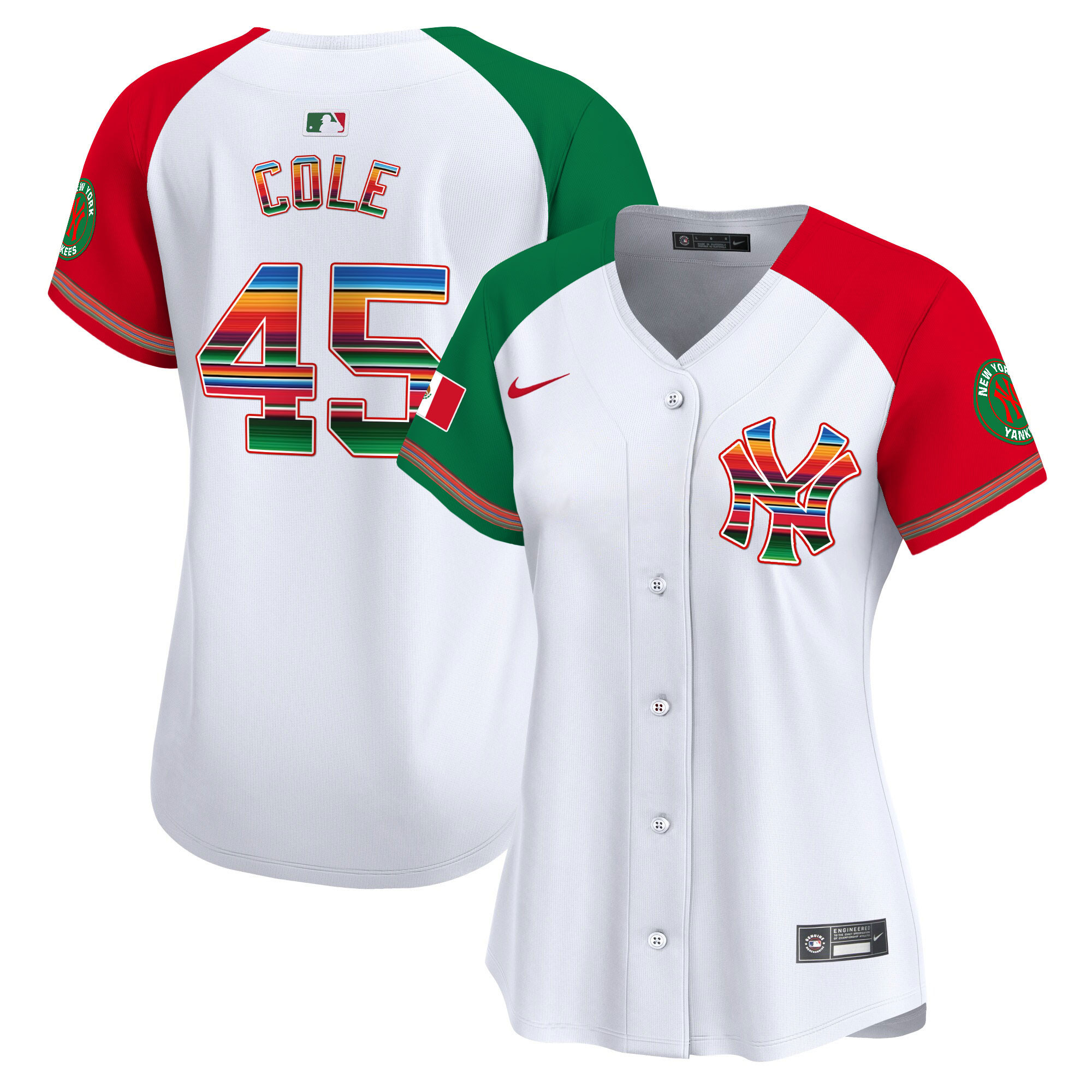Gerrit Cole Women's New York Yankees Mexico Vapor Premier Limited Alternate Jersey - All Stitched