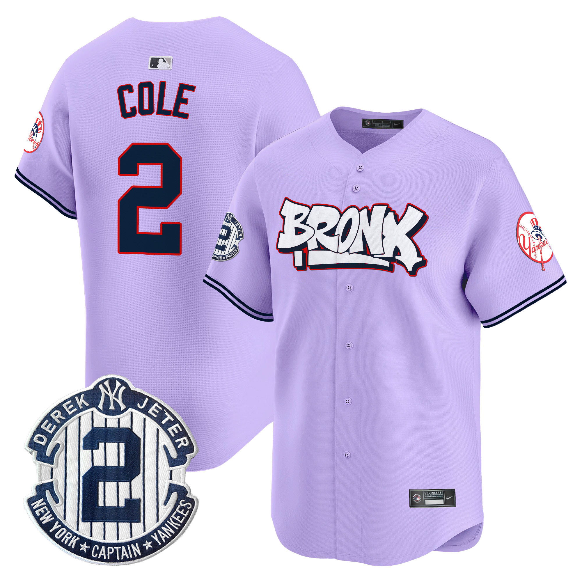 Gerrit ColeUnisex New York Yankees The Bronx Graffiti Vapor Premier Limited Purple Jersey V4 - All Stitched