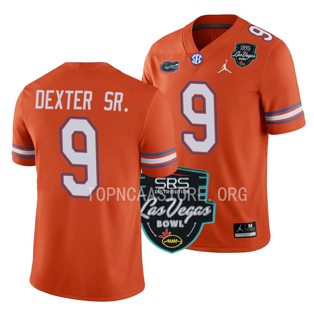 Gervon Dexter Sr. Jersey Florida Gators #9 Orange 2022 Las Vegas Bowl Alternate Men's Tee