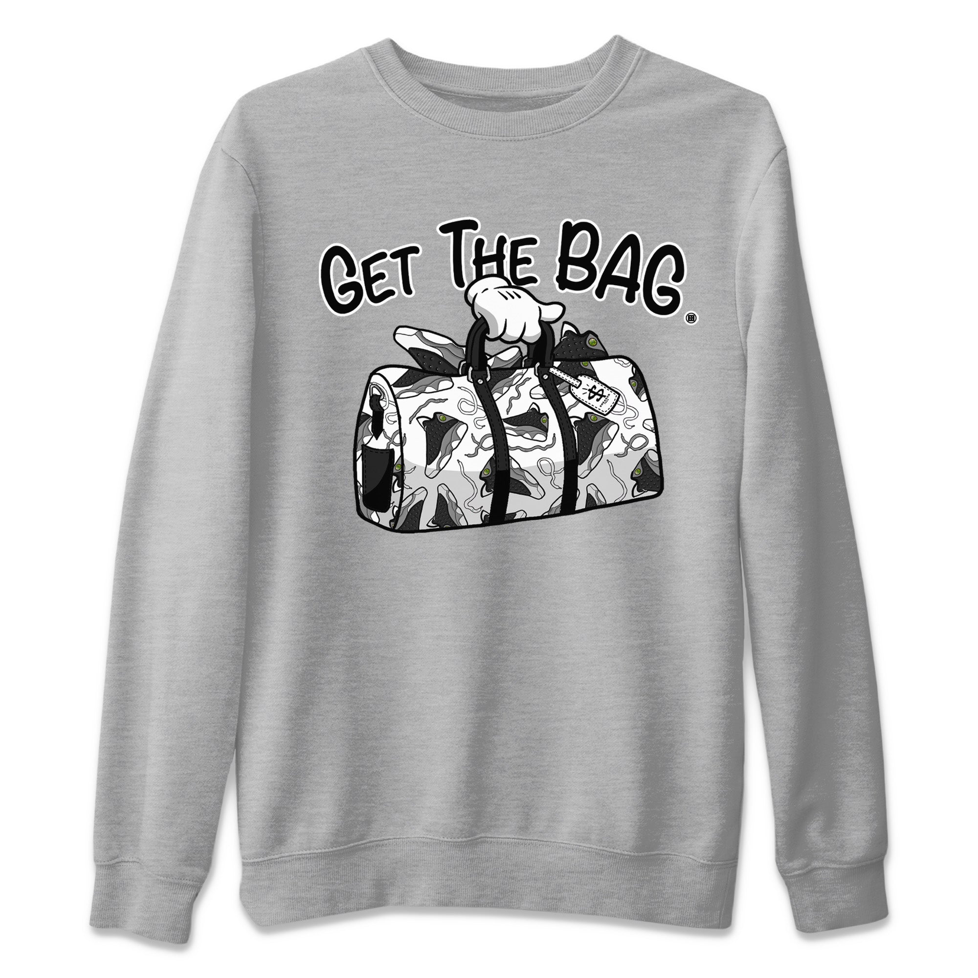Get The Bag Unisex Sweater – Air Jordan 13 Black Flint, Sneakers Matching Sweater