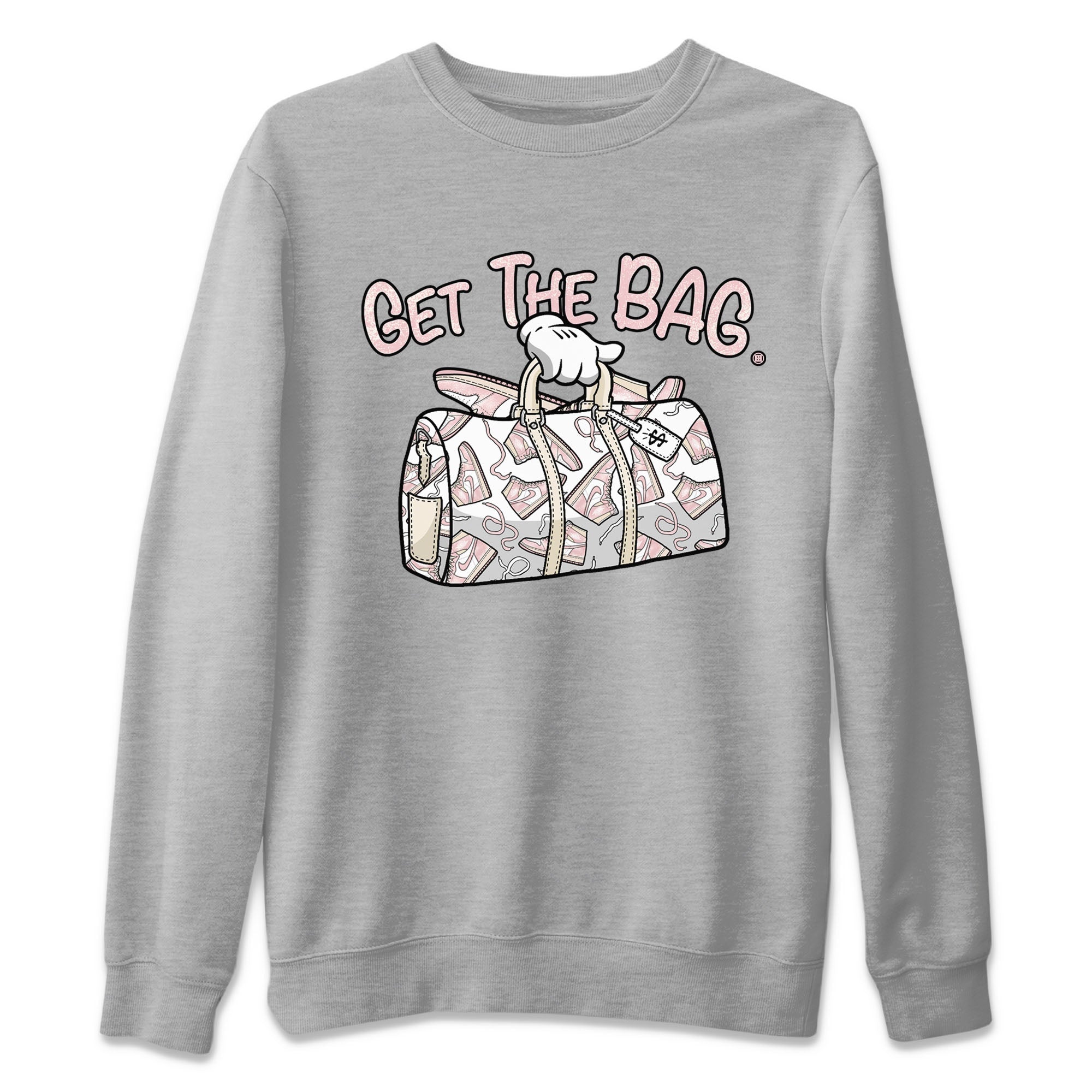 Get The Bag Unisex Sweater – Air Jordan 1 Washed Pink, Sneakers Matching Sweater