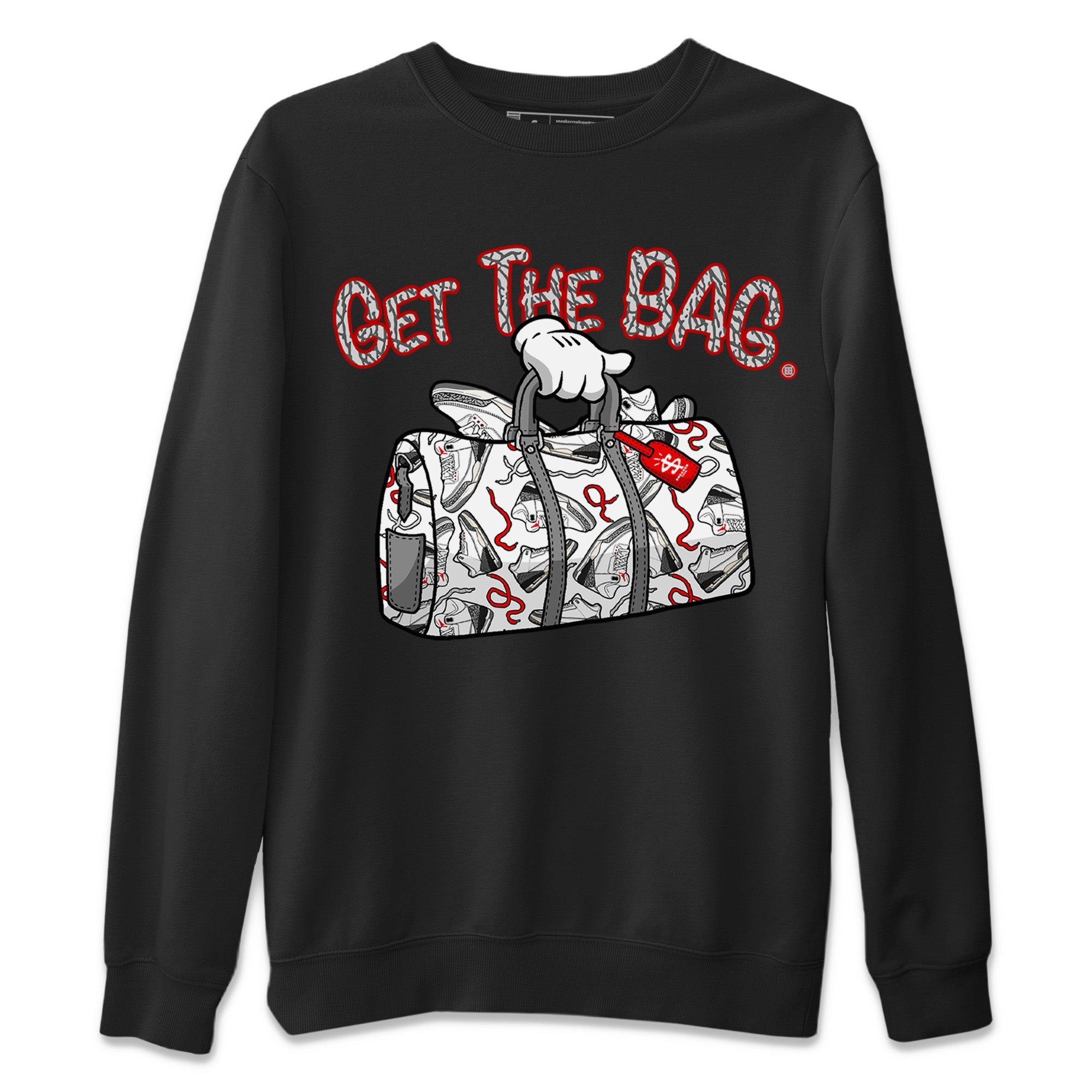 Get The Bag Unisex Sweater – Air Jordan 3 White Cement, Sneakers Matching Sweater