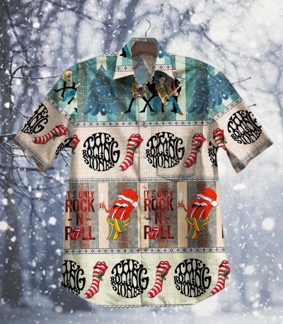 Gettyshirt Hot The Rolling Stones Adv Vintage Cotton Mens Hawaiian Shirt