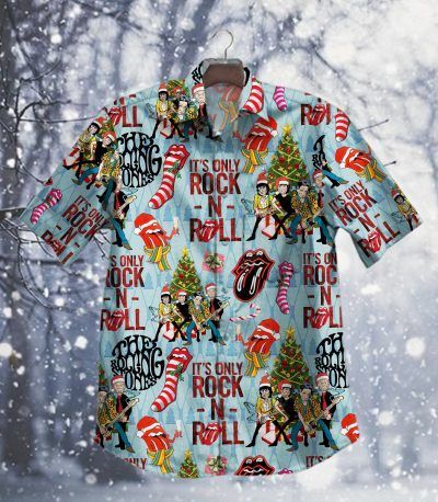 Gettyshirt Hot The Rolling Stones Vintage Cotton Mens Hawaiian Shirt