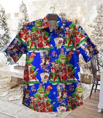 Gettyshirt Hot The Rolling Stones Vintage Cotton Mens Hawaiian Shirt