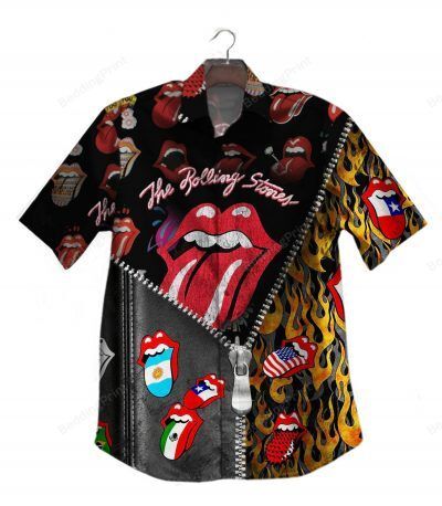 Gettyshirt The Rolling Stones 200103nmn-007ad Vintage Cotton Mens Hawaiian Shirt