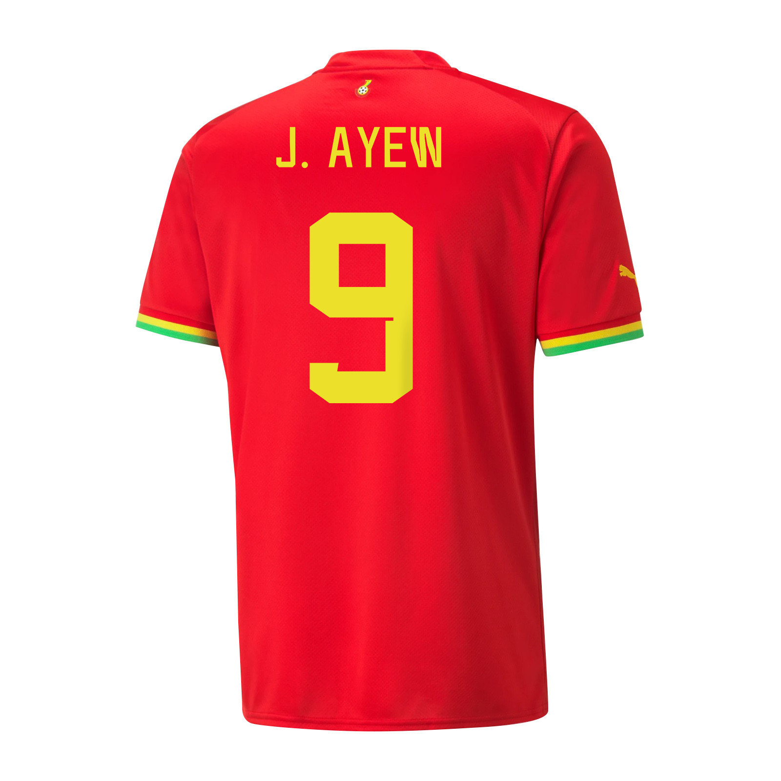 Ghana National Team 2022-23 Jordan Ayew 9 Qatar World Cup Away Men Soccer Jersey – Red