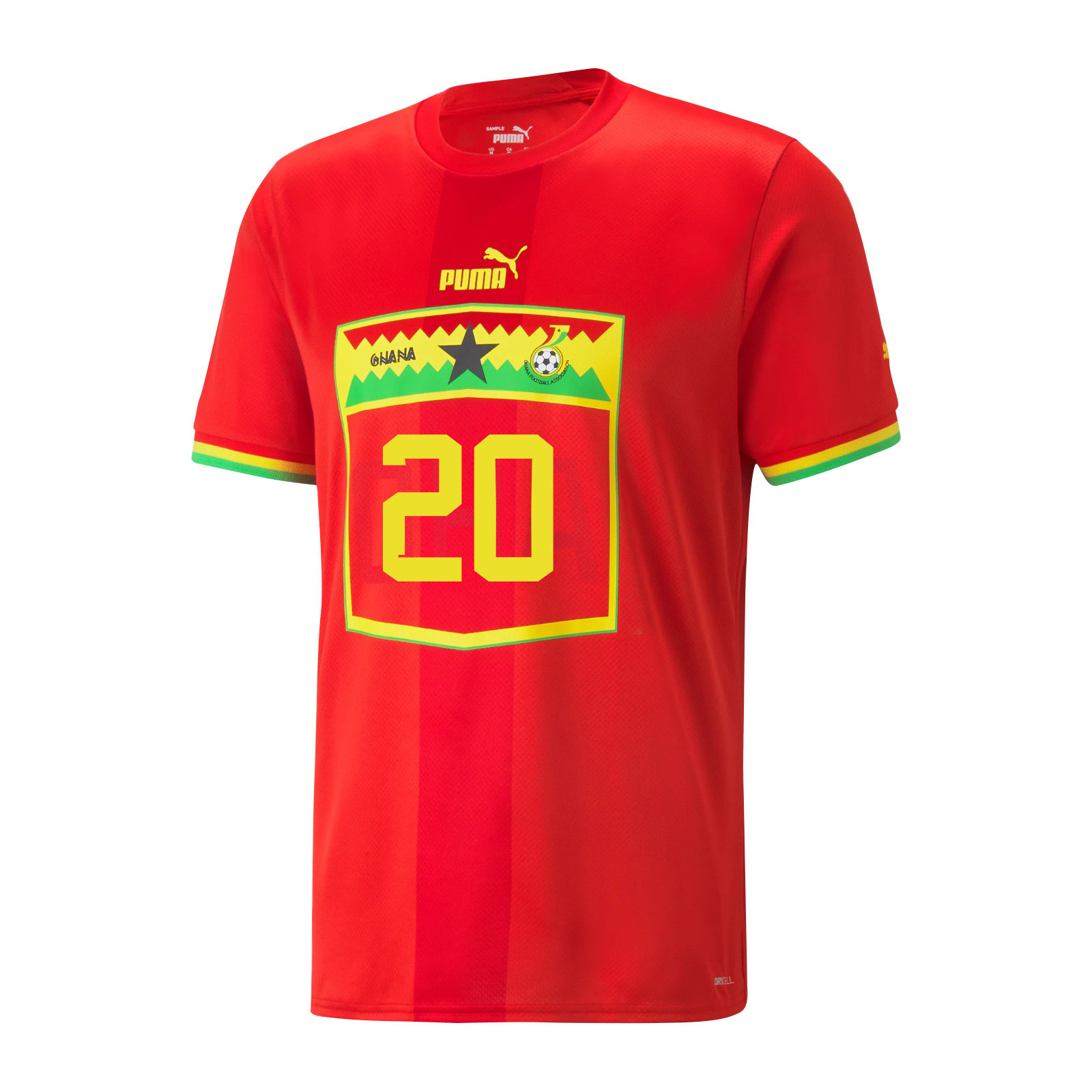 Ghana National Team 2022-23 Mohammed Kudus 20 Qatar World Cup Away Men Soccer Jersey – Red