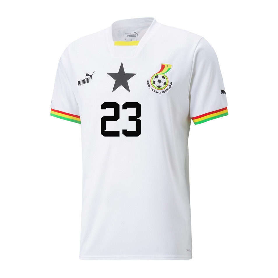 Ghana National Team 2022-23 Qatar World Cup Alexander Djiku 23 Home Men Soccer Jersey – White