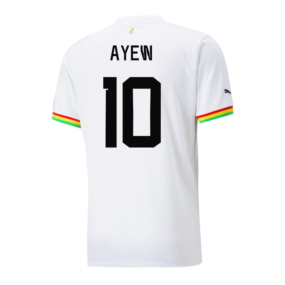 Ghana National Team 2022-23 Qatar World Cup André Ayew 10 Home Men Soccer Jersey – White