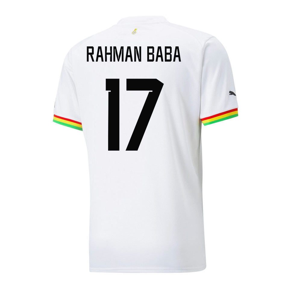 Ghana National Team FIFA World Cup Qatar 2022 Patch Abdul Rahman Baba 17 – Home  Soccer Jersey, White