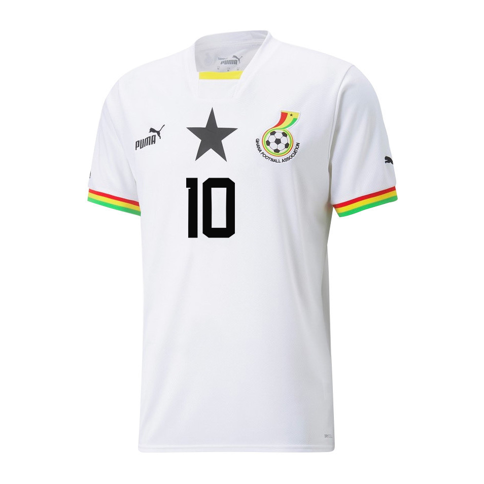 Ghana National Team FIFA World Cup Qatar 2022 Patch André Ayew 10 – Home  Soccer Jersey, White
