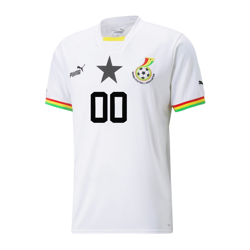 Ghana National Team FIFA World Cup Qatar 2022 Patch Custom 00 – Home  Soccer Jersey, White