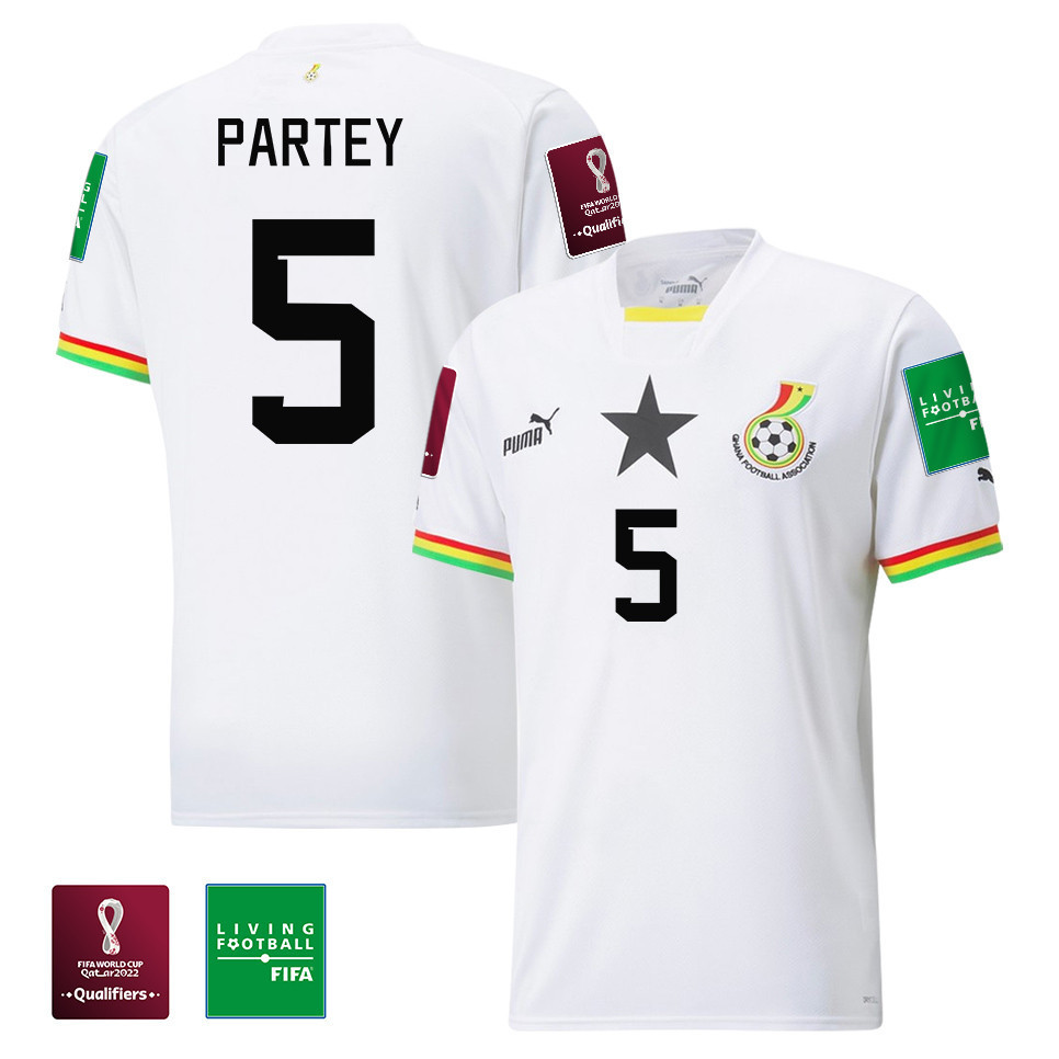 Ghana National Team FIFA World Cup Qatar 2022 Patch Thomas Partey 5 – Home  Soccer Jersey, White