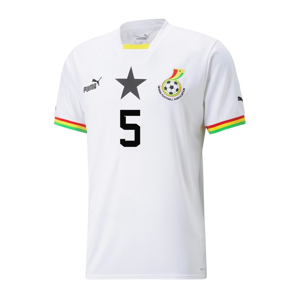 Ghana National Team FIFA World Cup Qatar 2022 Patch Thomas Partey 5 – Home  Soccer Jersey, White