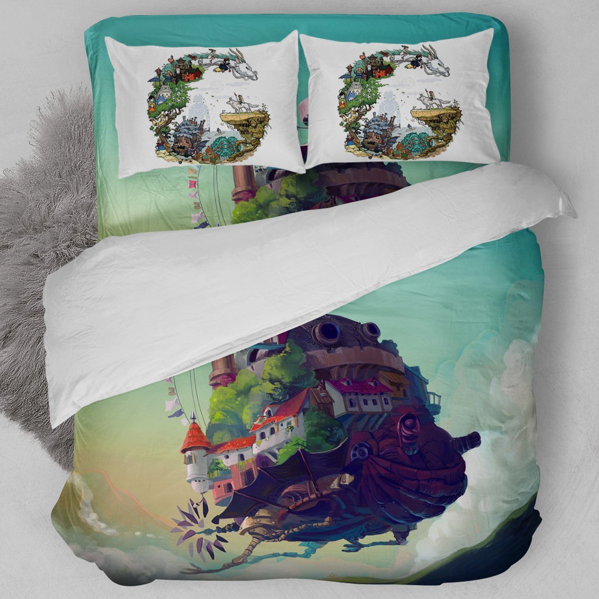 Ghibli Castle Duvet Cover Bedding Set