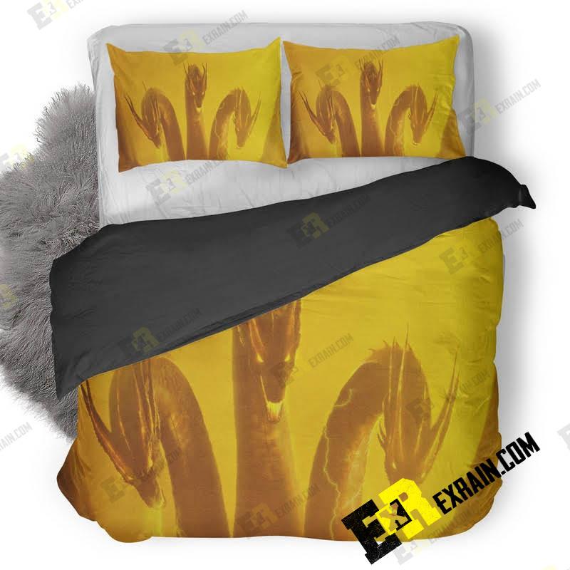 Ghidorah Godzilla King Of The Monsters 5K Aw 3D Customized Duvet Cover Bedding Set