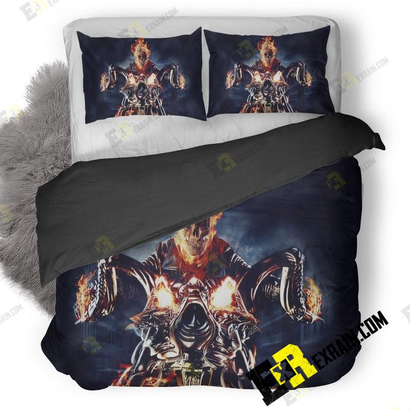 Ghost Rider Qhd 3D Customized Duvet Cover Bedding Set