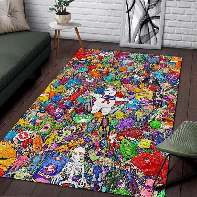 Ghostbusters Real Toy Area Rectangle Rug