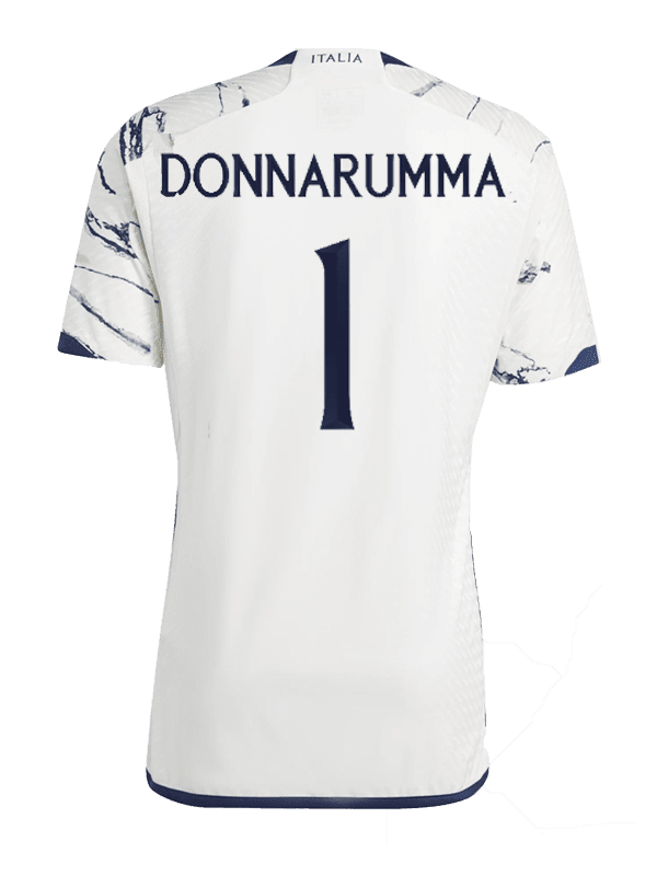 Gianluigi Donnarumma 1 Italy National Team 2023-24 Away Soccer Jersey – White